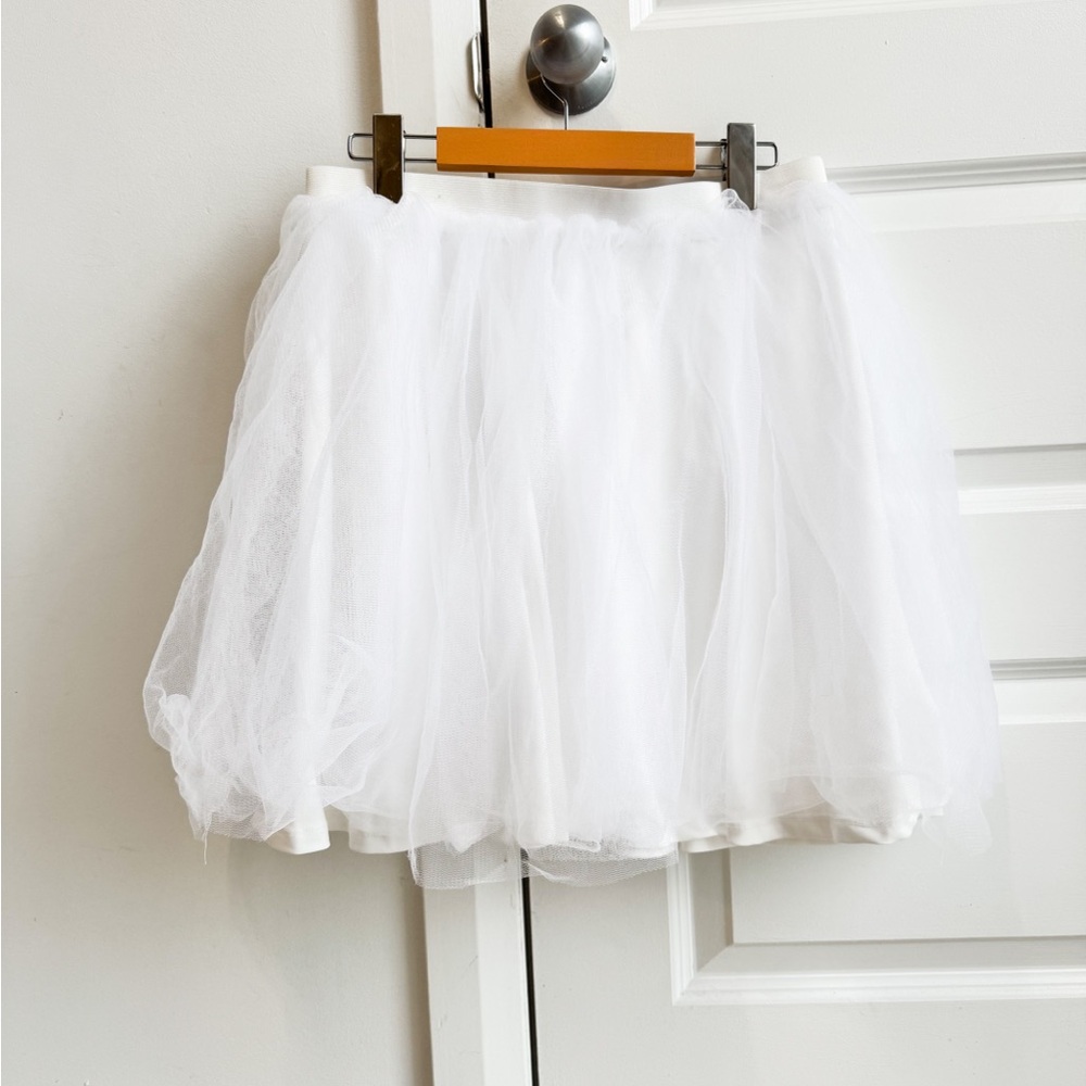 Kalani Hilliker for ALYCE PARIS Elegant White Tulle Skirt XL